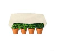 Cubierta de protección contra heladas para plantas: aislamiento de jardín de invierno para uso en exteriores e interiores, tela no tejida beige para clima frío, manta grande para refugio de plantas