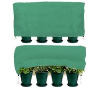 Cubierta de protección contra heladas para plantas, tela no tejida, barrera fría de invierno para vegetación al aire libre, transpirable, aislante, paquete de 2 unidades, varios tamaños, verde ligero
