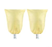 Cubierta de protección de invierno para plantas no tejidas para exteriores con cordón de cadena, proporciona un escudo fiable contra las heladas y las inclemencias del tiempo