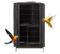 Cubierta de protección para loros, elimina corrientes de aire y ansiedad nocturna, barrera impermeable lavable, bordes reforzados de doble costura + ajuste seguro, tela fortificada mineral | para