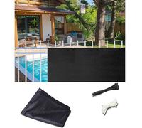 Cubierta de protección UV para balcón exterior, resistente a la intemperie, HDPE, color negro, 1 x 4 m, ideal para una mayor privacidad y protección solar, barrera duradera y elegante.