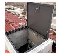 Cubierta de puerta de acceso al techo personalizada con puntal de gas y mango para un fácil acceso, 51 x 64 cm, ideal para sótano