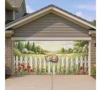 Cubierta de puerta de cochera para gatos de granja clásico, decoración grande para puerta de cochera, decoración de primavera al aire última intervensión, 157 x 71 pulgadas