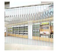 Cubierta de puerta de garaje resistente al viento, instalación superpuesta, cortina de plástico suave para congelador y refrigerador, 1,6 mm de grosor, tamaño de 1,5 m x 2 m
