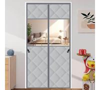 Cubierta De Puerta Térmica Magnética Para Invierno, Cortina De Ventana Cálida A Prueba De Viento, Kit De Aislamiento De Garaje Transparente, Para Sala De Estar, Cocina, Baño(A,80x200cm)