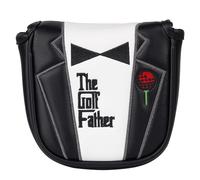 Cubierta de putter de mazo cuadrado de golf con eje de talón magnético en cuero PU negro y blanco The Golf Father Regalo para SpiderX/EX