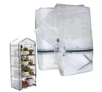 Cubierta de PVC con Rejilla para Invernadero de 4 Niveles 160x69x49cm | Solución de reemplazo eficiente para renovar su estructura de estantería existente sin adquirir un invernadero nuevo.