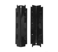 Cubierta de quemador esmaltada negra de 37 x 11 cm, resistente | Alta resistencia al calor, revestimiento, se adapta a modelos de 3 quemadores, tamaño de 37,1 x 10,8 cm