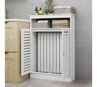 Cubierta De Radiador,Blancos Cubre Radiador,Cubierta para RadiadorMadera，Soporte De La CubiertaDe RadiadorCon Cajón，Cobertura para RadiadorDe Impermeable per Soggiorno(L80xH90xT20cm)