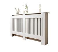 Cubierta de radiador extra alta de 92 cm, estante horizontal blanco para parrilla y barrera contra el polvo para sala de estar y dormitorio, opciones elegantes para decoración del hogar
