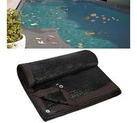 Cubierta de red de natación, captador ovalado grueso, escudo de piscina enterrada, bloqueador de hojas de borde de pantalla de seguridad, incluye clips de metal, filtro de desechos estacionales