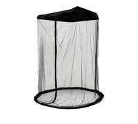 Cubierta de red de poliéster para silla al aire libre, poliéster negro | Toldo impermeable, agujero para paraguas, vista de malla densa, cremalleras dobles, se adapta a una sola silla