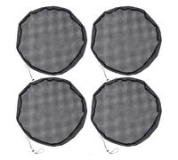 Cubierta de red para barril de lluvia - Cubierta de malla de 31,5 pulgadas | Red protectora, pantalla para cubos de agua de 4 piezas con cordón | Barriles de lluvia a prueba de polvo para jardines, po