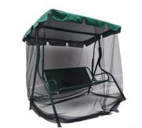 Cubierta de red para silla de columpio al aire libre con cremallera, cortina de malla para jardín, patio, resistente al agua, protección UV, correas fáciles de instalar, color negro, 205 x 125 x 205