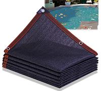 Cubierta de Red Rectangular para Hojas de Piscina, Cubierta de Red de Malla Fina para Piscinas con Ojales y Cuerda para Piscinas Elevadas y Protección Solar, Alta Densidad