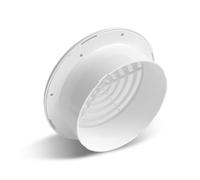 Cubierta de rejilla circular redonda con mosquitera permanente, fabricada con plástico ABS duradero con un patrón de ventilación fijo, para montaje en pared o techo en hogares blanco 80mm/3.2"