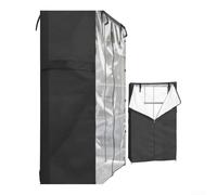 Cubierta de rejilla de alambre resistente 210D Oxford tela a prueba de polvo impermeable con panel frontal de PVC transparente para estanterías de almacenamiento (60 x 61 x 71 pulgadas)