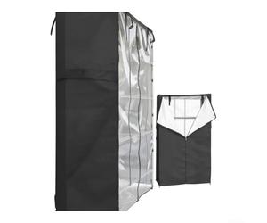 Cubierta de rejilla de alambre resistente 210D Oxford tela a prueba de polvo impermeable con panel frontal de PVC transparente para unidades de almacenamiento (48 x 61 x 71 pulgadas)