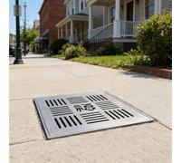 Cubierta de rejilla de canal de drenaje de 30 a 60 cm, juego de rejillas de drenaje para un fácil montaje, prácticas soluciones de drenaje (55 x 50 cm)