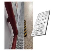 Cubierta de rejilla de drenaje a prueba de óxido, rejillas de alcantarillado de metal para patio, acera, jardín, parque, centro comercial, valla (juego de 3 piezas, 40 cm)