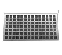 Cubierta de rejilla de drenaje de repuesto, cubierta de drenaje de suelo con orificio de filtro cuadrado de 1 cm, cubierta de drenaje de rejilla cuadrada, cubierta de drenaje de ducha (20 x 15 cm)
