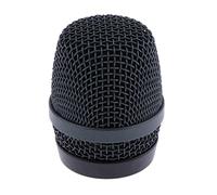 Cubierta de rejilla de micrófono de acero negro con parabrisas, para la mayoría de micrófonos dinámicos, reduce el ruido y las interferencias