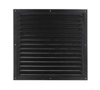 Cubierta de rejilla de ventilación de aluminio para pared exterior con malla de fibra reforzada, adecuada para mantener el flujo de aire y control de humedad en espacios cerrados (200 x 200 mm)