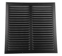 Cubierta de rejilla de ventilación de pared exterior, construcción cuadrada de aluminio para flujo de aire constante en cocinas, baños y áreas institucionales (400 x 400 mm)