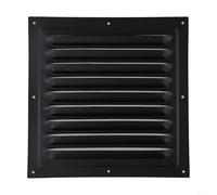 Cubierta de rejilla de ventilación de pared exterior, construcción cuadrada de aluminio para flujo de aire constante en cocinas, baños y áreas institucionales (200 x 200 mm)