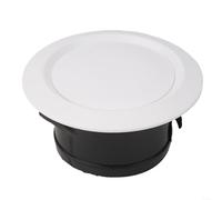 Cubierta de rejilla de ventilación de techo ABS montable con volumen de aire ajustable para uso de difusor de aire caliente, diseñada para control de aire y ruido en interiores (125 mm)