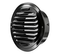 Cubierta de Rejilla de Ventilación Exterior Redonda 70mm 160mm 180mm Campana de Ventilación de Acero Inoxidable Pared con Insectos Red, para Ventilación de Escape(Oscuro,150mm(5.9in))