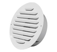 Cubierta de Rejilla de Ventilación Exterior Redonda 70mm 160mm 180mm Campana de Ventilación de Acero Inoxidable Pared con Insectos Red, para Ventilación de Escape(Blanca,200mm(7.8in))