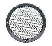 Cubierta de rejilla redonda de malla negra con patrón de panal abierto para proyectos de barrera frontal de sonido claro, uso de parrilla de woofer de repuesto para gabinete, cubierta de cono de malla