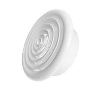 Cubierta de rejilla redonda de plástico ABS para conductos de ventilación, presenta un diseño no ajustable con mosquitera incorporada, adecuada para paredes y techos en hogares blanco 75mm/2.9"