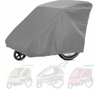 Cubierta de remolque de bicicleta Oxford 210D impermeable con revestimiento de poliuretano, 140 x 84 x 100 cm, protección a prueba de viento a prueba de polvo para Qeridoo para Burley para remolques