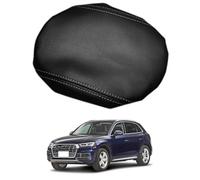 Cubierta de Reposabrazos Central para Audi Q5 2018-2025 - Protector Impermeable y Antiarañazos para Consola Central del Coche,Black-White Line