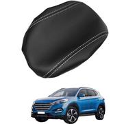 Cubierta de Reposabrazos Central para Hyundai Tucson 2015-2018 - Protector Impermeable y Antiarañazos para Consola Central del Coche,Black-White Line