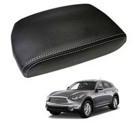 Cubierta de Reposabrazos Central para Infiniti FX35 2009-2012 - Protector Impermeable y Antiarañazos para Consola Central del Coche,Black-White Line