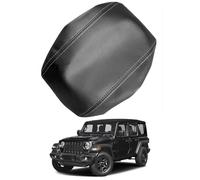 Cubierta de Reposabrazos Central para Jeep Wrangler 2018-2026 - Protector Impermeable y Antiarañazos para Consola Central del Coche,Black-White Line