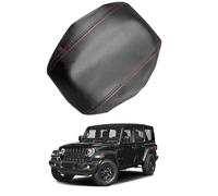 Cubierta de Reposabrazos Central para Jeep Wrangler 2018-2026 - Protector Impermeable y Antiarañazos para Consola Central del Coche,Black-Red Line