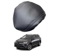 Cubierta de Reposabrazos Central para Toyota RAV4 2013-2018 - Protector Impermeable y Antiarañazos para Consola Central del Coche,Black-White Line