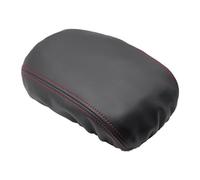 Cubierta De Reposabrazos Consola Cuero Suave Para Golf 8 MK8 2020 2021 Caja Control Central Coche Embellecedor Piel(Black-red line)