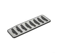 Cubierta de reposapiés de acero inoxidable para Range Rover Evoque 2012-2019 con sustrato de plástico negro solo para aplicaciones de conducción a la izquierda