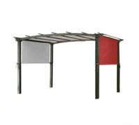 Cubierta de repuesto de 2 x 2 m para pérgola al aire libre, toldo transpirable, tela resistente al viento para patio, terraza, cenador, porche (rojo)