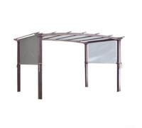 Cubierta de repuesto de 2 x 2 m para pérgola al aire libre, toldo transpirable, tela resistente al viento para patio, terraza, cenador, porche (gris)