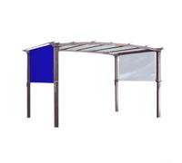 Cubierta de repuesto de 2 x 2 m para pérgola al aire libre, toldo transpirable, tela resistente al viento para patio, terraza, cenador, porche (azul)