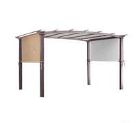 Cubierta de repuesto de 2 x 2 m para pérgola al aire libre, toldo transpirable, tela resistente al viento para patio, terraza, cenador, porche (beige)