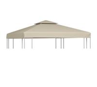 Cubierta de repuesto de cenador 310 g/m² beige 3x3 m