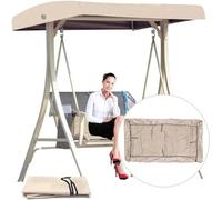 Cubierta de repuesto de tela Oxford 210D, cubierta con 4 bolsillos reforzados en las esquinas, muebles de asiento de 2 a 3 plazas, parte superior impermeable para patio, jardín al aire libre