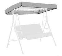 Cubierta de repuesto impermeable para silla columpio de patio con tela recubierta de plata 210D resistente al sol diseñada para la mayoría de sillas columpios estándar al aire libre (gris)